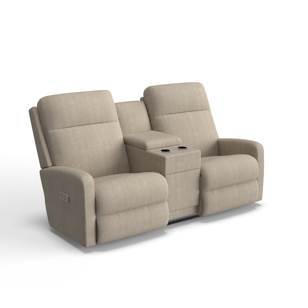 Finley Power Wall Reclining Loveseat w/ Console Headrest & Lumbar